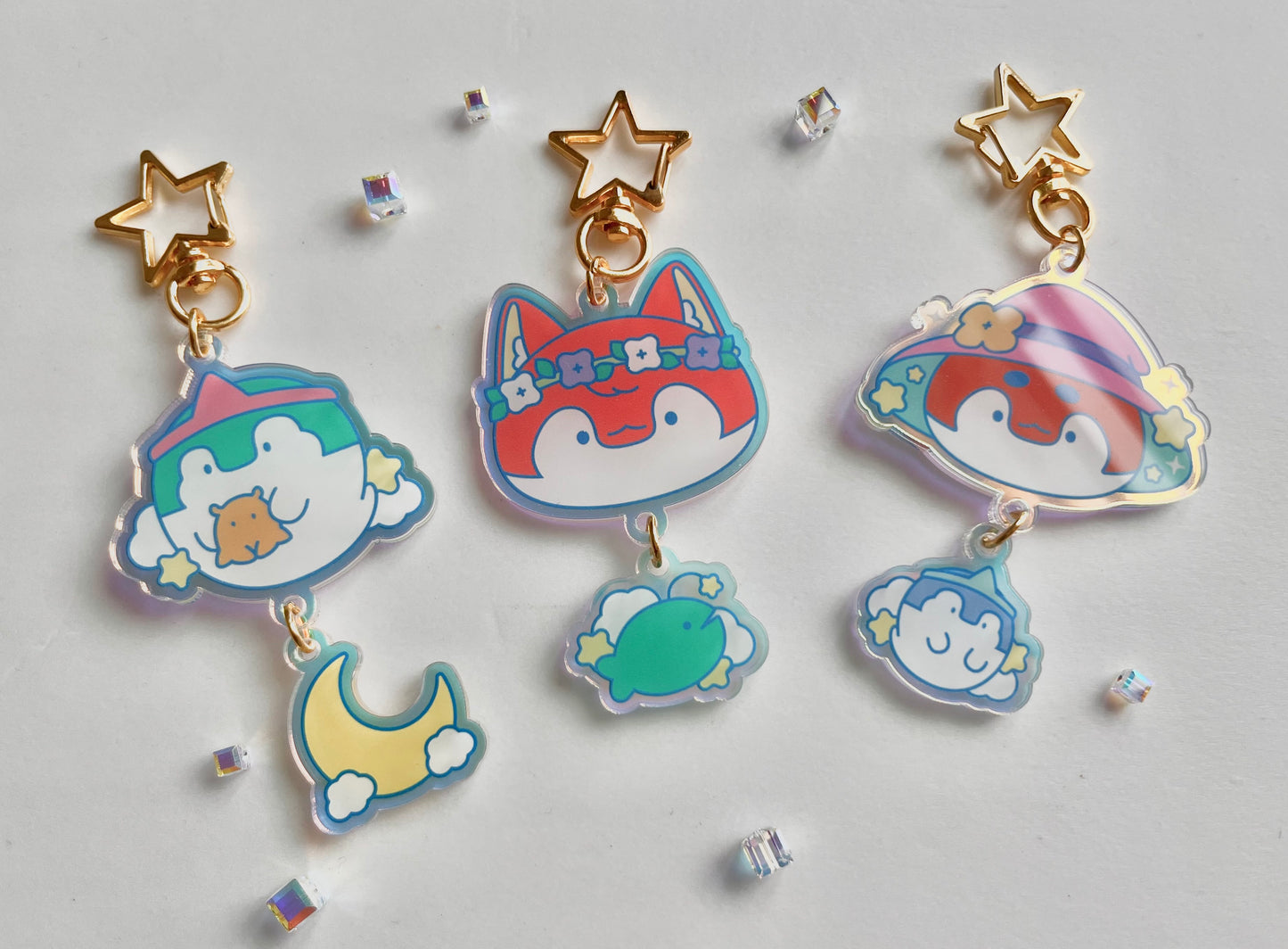 My little penguin 小企鵝花園系列 ｜ 亞克力炫光掛件