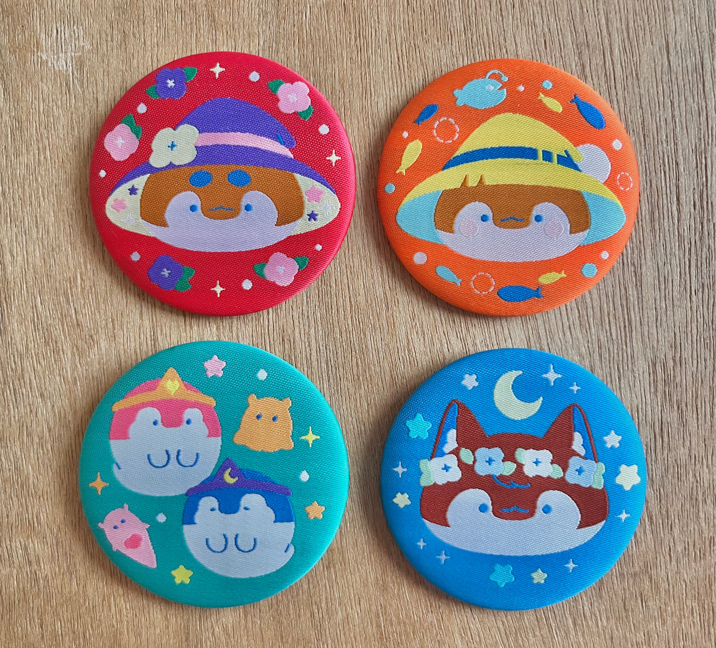 My little penguin 小企鵝花園系列 ｜ 布面刺繡襟章（四款）