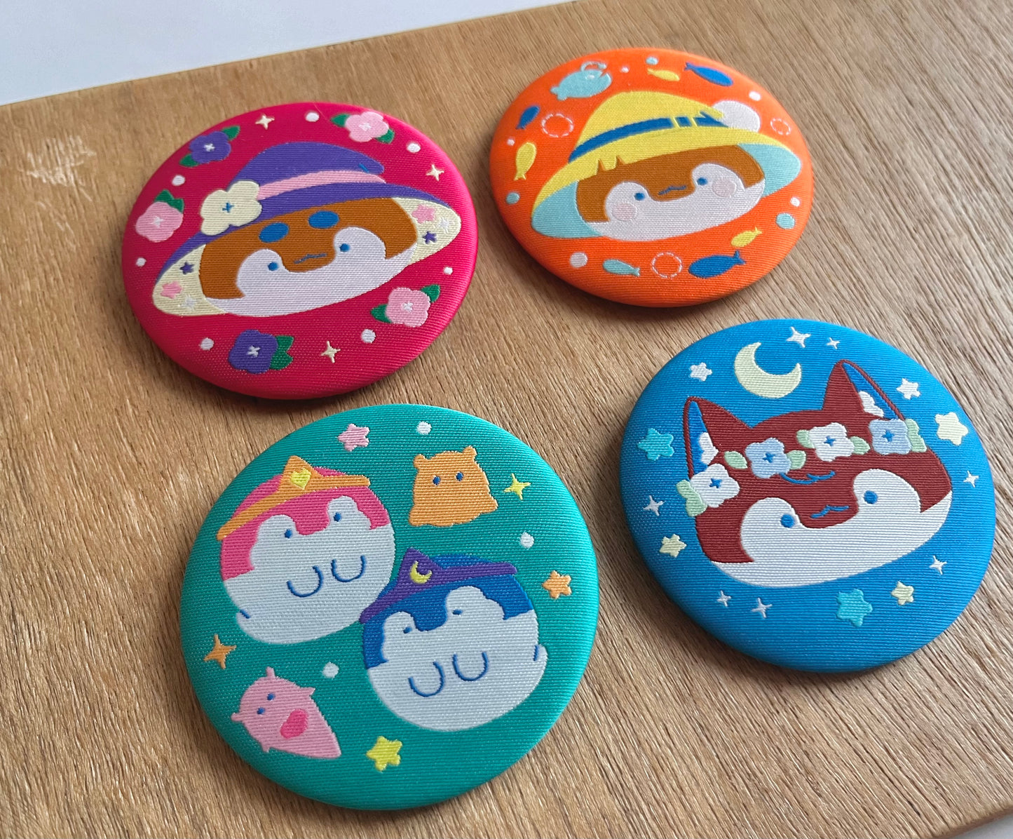 My little penguin 小企鵝花園系列 ｜ 布面刺繡襟章（四款）