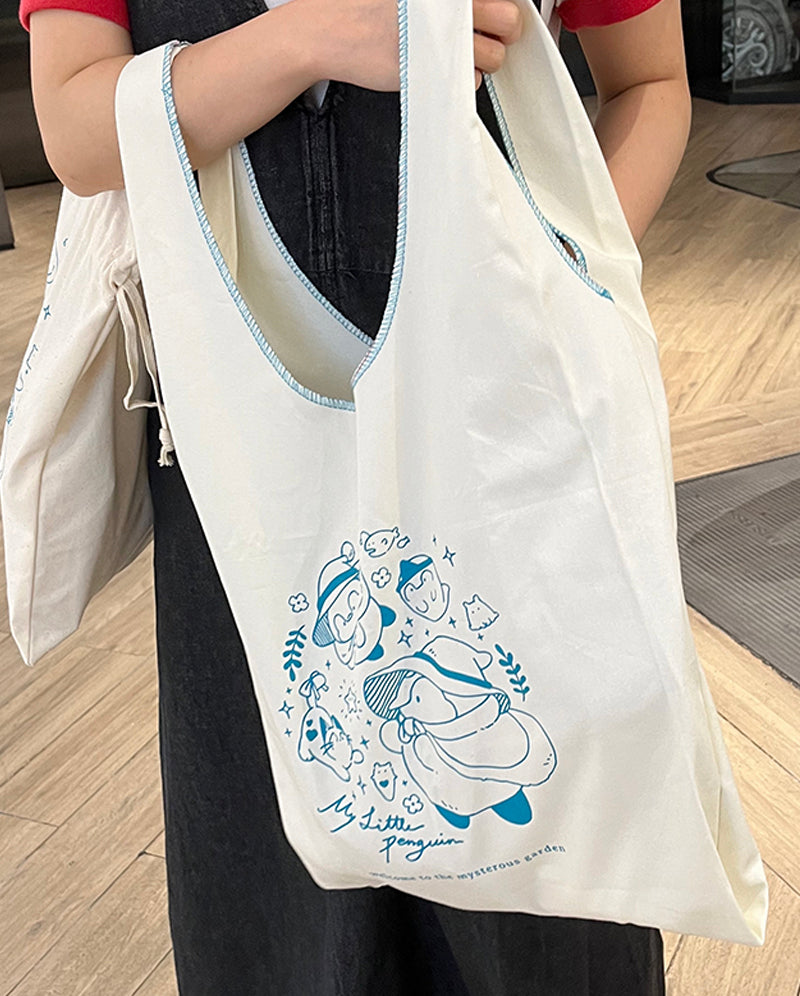 My Little Penguin 繡球花小企鵝系列 | 棉質背心袋