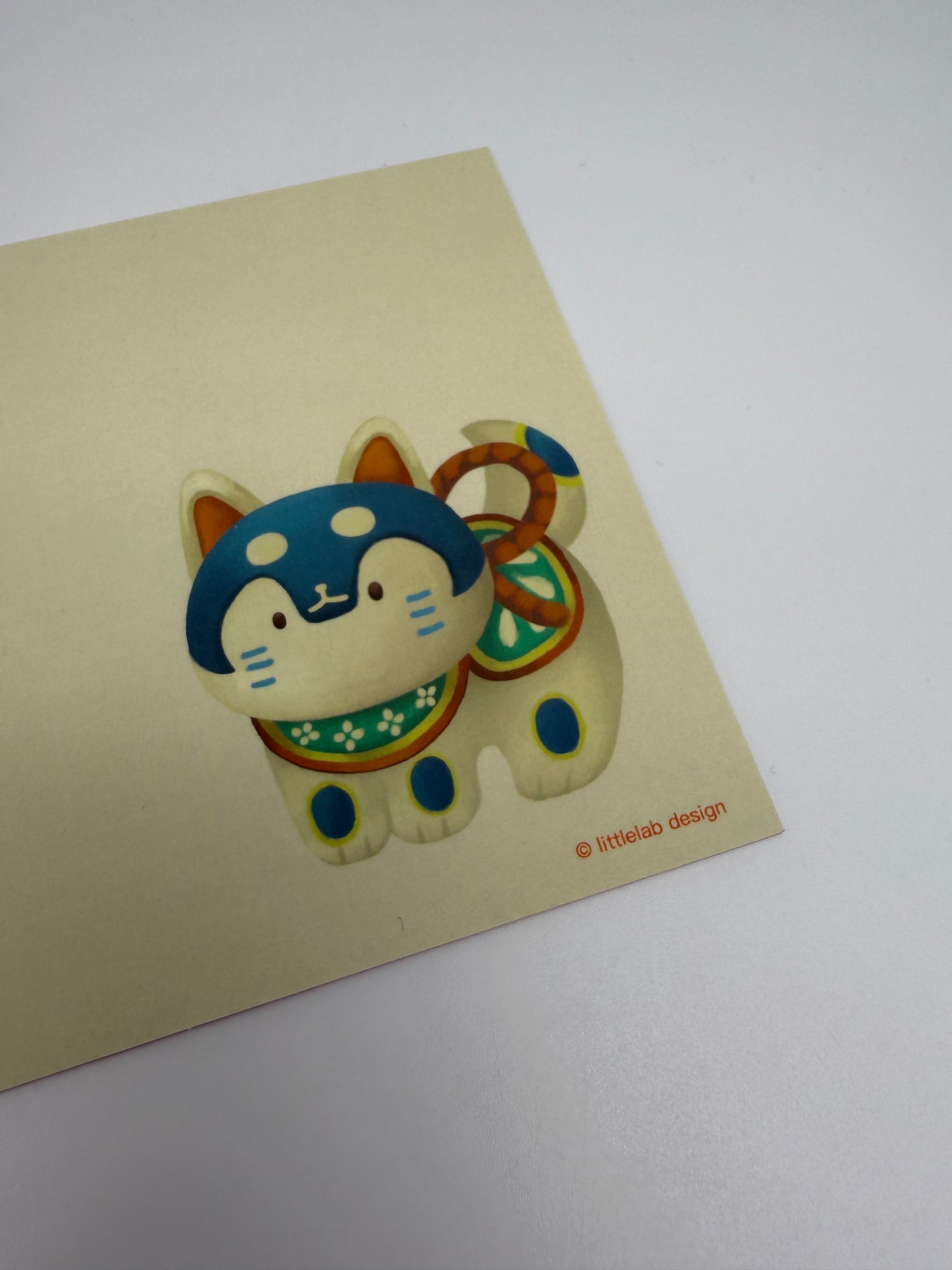Lucky meow！招福小企鵝 ｜雙面觸感特厚明信片