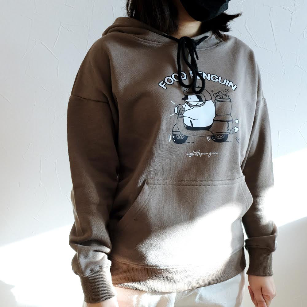 My Little Penguin 小企鵝冰室｜ 男女款啡色連帽衛衣