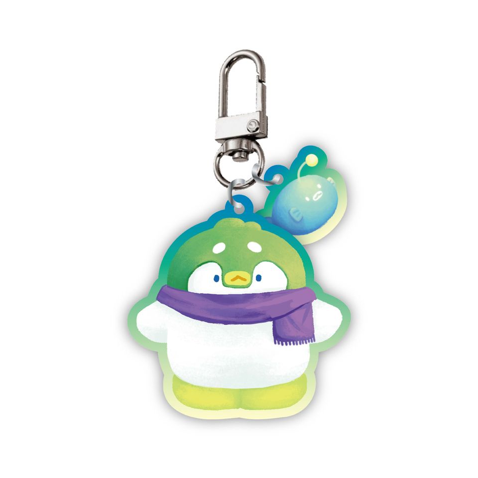 My Little Penguin 企鵝星人・漸變背景亞加力子母匙扣