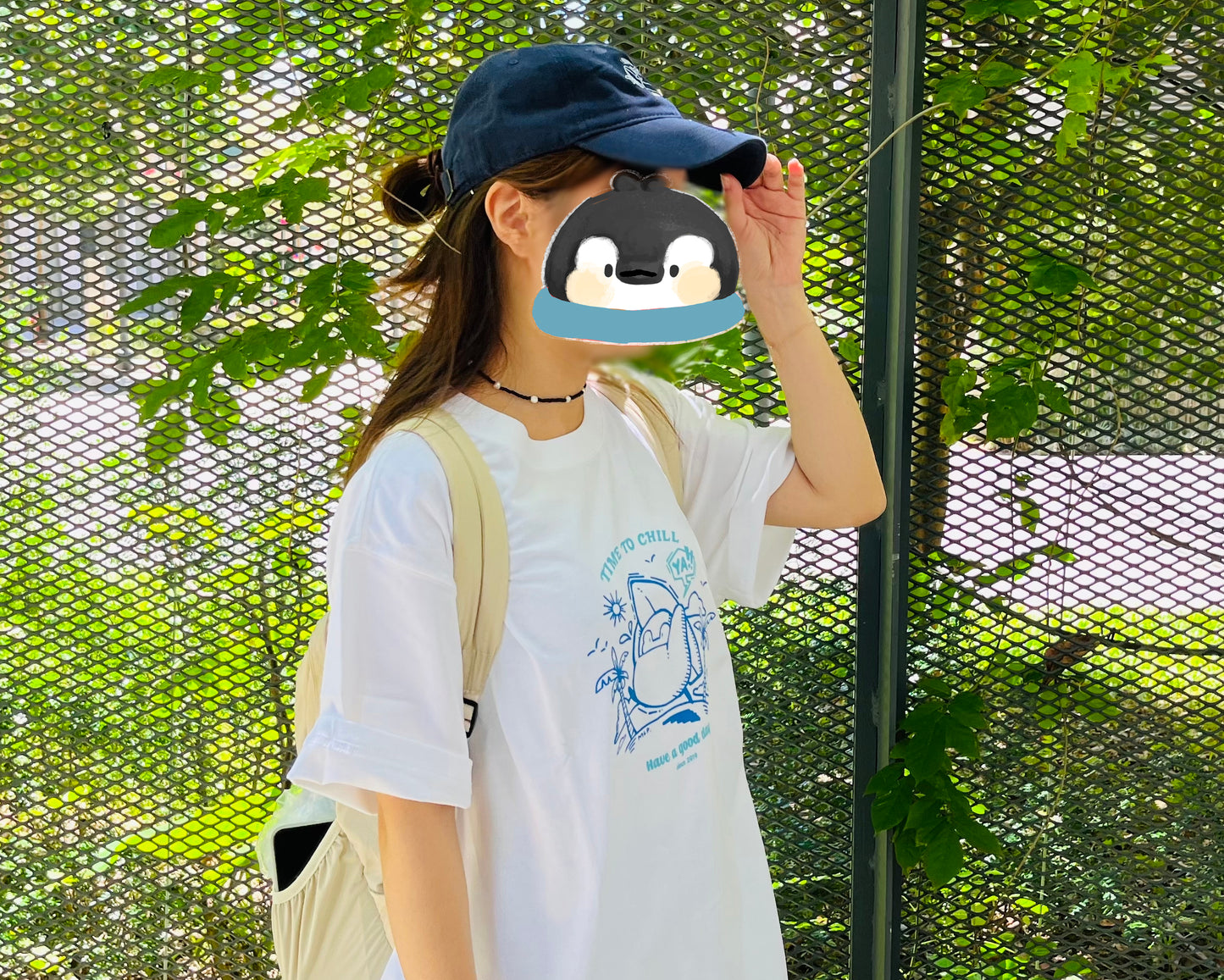 My Little Penguin 小企鵝戶外系列 | Oversize 男女同款全棉短袖T恤（滑浪款）